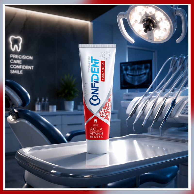 خمیر دندان ضد پوسیدگی کانفیدنت مدل Aqua-Pure06 مناسب برای انواع دندان حجم 100 میلی لیتر مجموعه 6 عددی