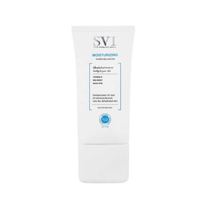 کرم مرطوب‌کننده صورت اس وی آی مدل MOISTURIZING مناسب پوست های خشک و حساس حجم 50 میلی‌لیتر