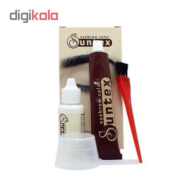 کیت رنگ ابرو سانتکس شماره MCH6-E7.58 حجم 30 میلی لیتر رنگ ماهگونی شکلاتی