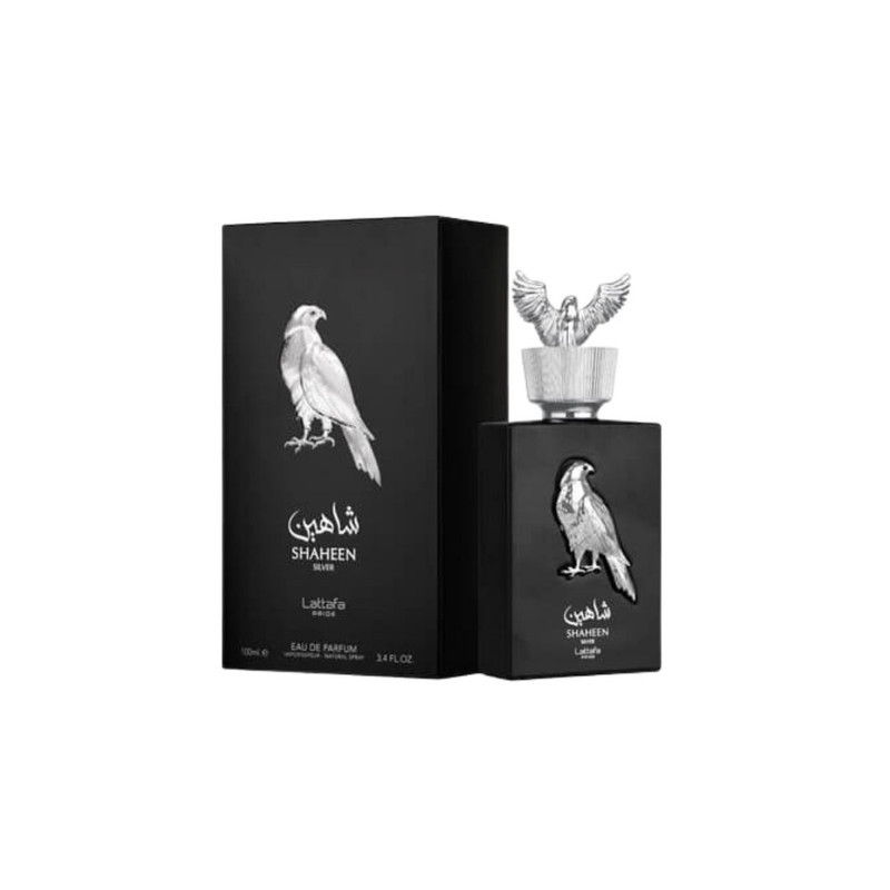 ادو پرفیوم مردانه لطافه مدل Shaheen Silver حجم 100 میلی لیتر