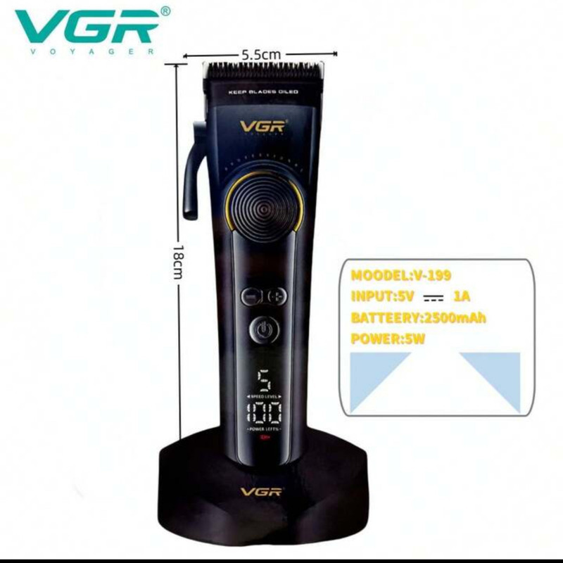 ماشین اصلاح موی سر و صورت شارژی وی جی ار مدل V-199