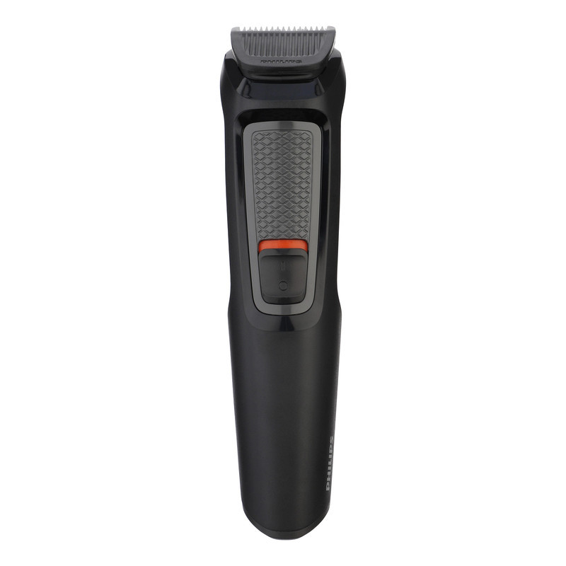 ماشین اصلاح موی سر و صورت فیلیپس مدل MG371015 با تیغه استیل ضد زنگ خودتیزشونده، باتری قابل شارژ با 60 دقیقه استفاده بی‌سیم، طراحی ارگونومیک و قابلیت اصلاح خط زن و حجم زن همراه با تریمر گوش و بینی