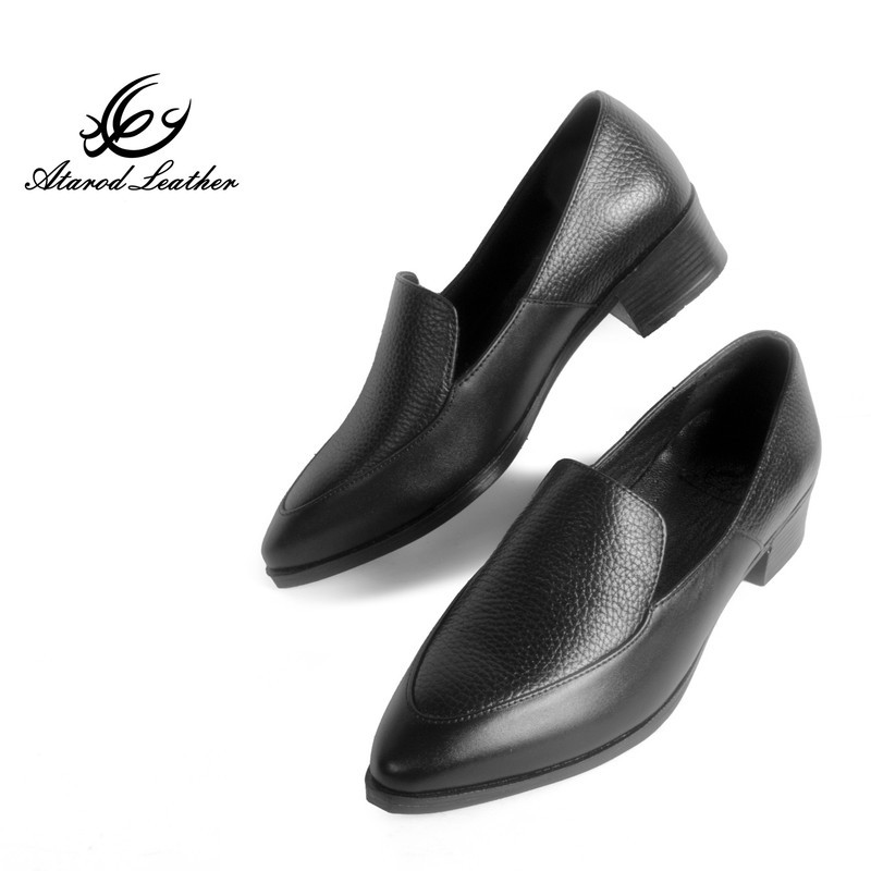 کفش زنانه چرم عطارد مدل چرم طبیعی کد SH144