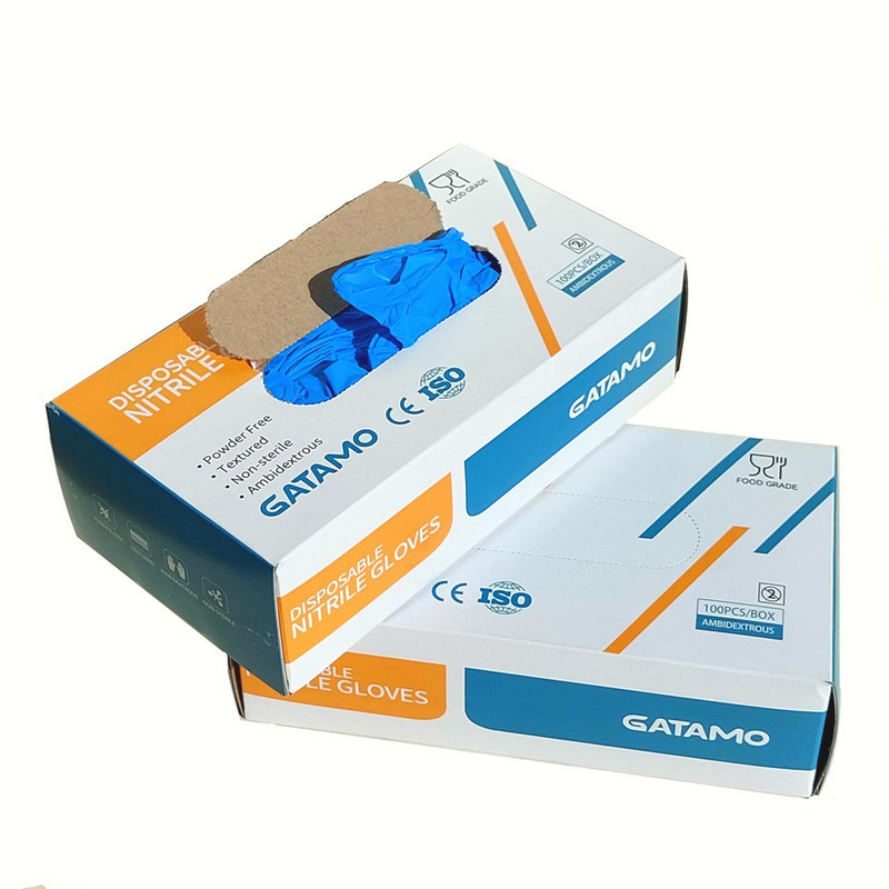 دستکش نیتریل غیر پودری گاتامو مدل PMP101 سایز کوچک (S) بسته 100 عددی