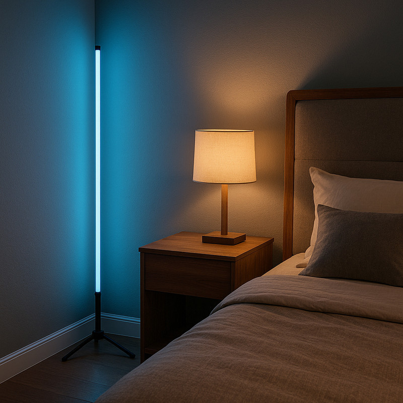 آباژور ایستاده آی لِد مدل کرنرلایت بلوتوثی کد BT-Light-Pro
