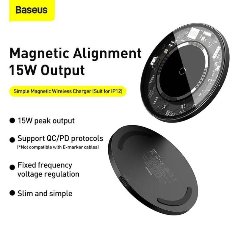 شارژر بی سیم باسئوس مدل BS-W517