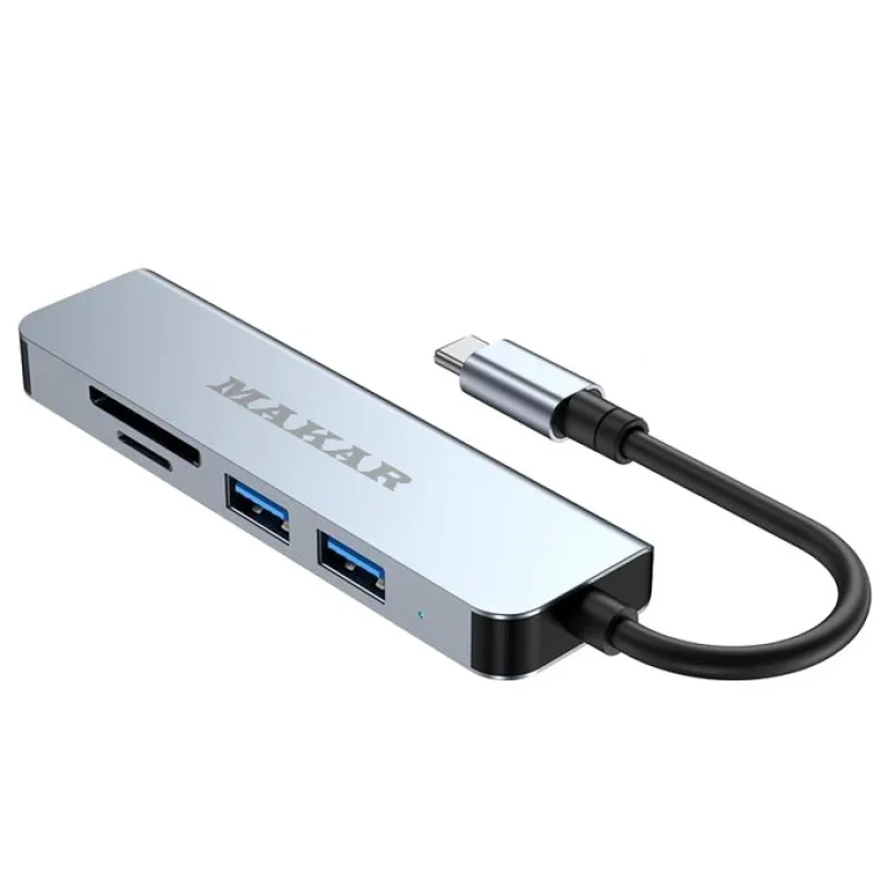 هاب و کارت خوان 5 پورت USB-C ماکار مدل 5in1 MK-HU235-C