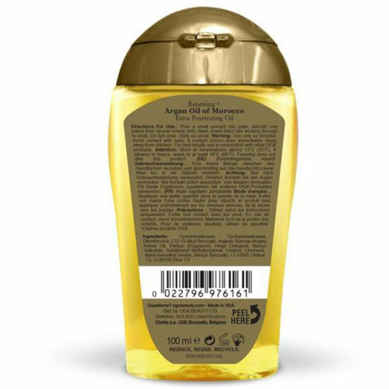 روغن مو او جی ایکس مدل ARGAN OIL OF MOROCCO EXTRA حجم 100 میلی لیتر