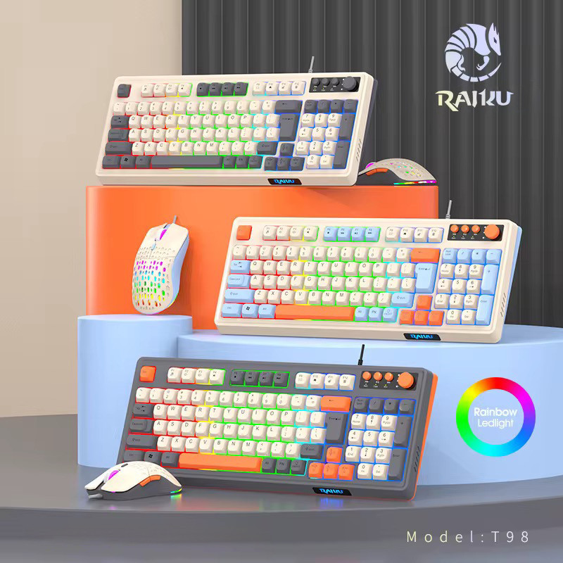 ست ماوس و کیبورد مخصوص بازی رایکو مدل T98