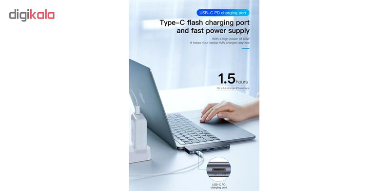 هاب 5 پورت USB-C باسئوس مدل UCN3266