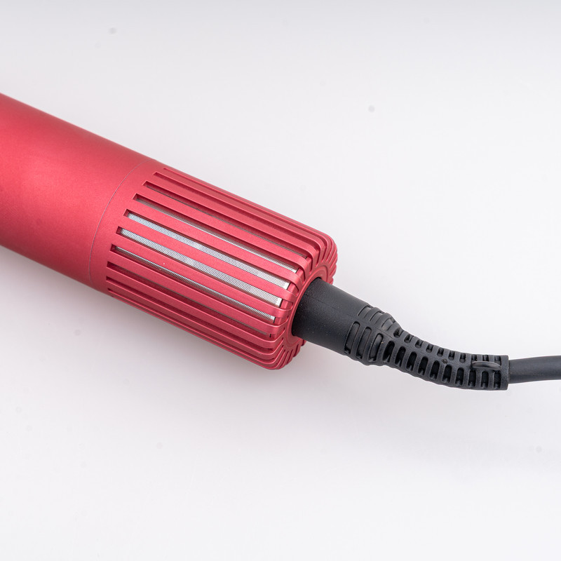 سشوار برس‌دار حالت‌دهنده 100 وات رومئو مدل RM-7878، موتور AC، وزن 390 گرم، المنت تیتانیوم، با ویژگی صاف‌کنندگی، با قابلیت تنظیم دما