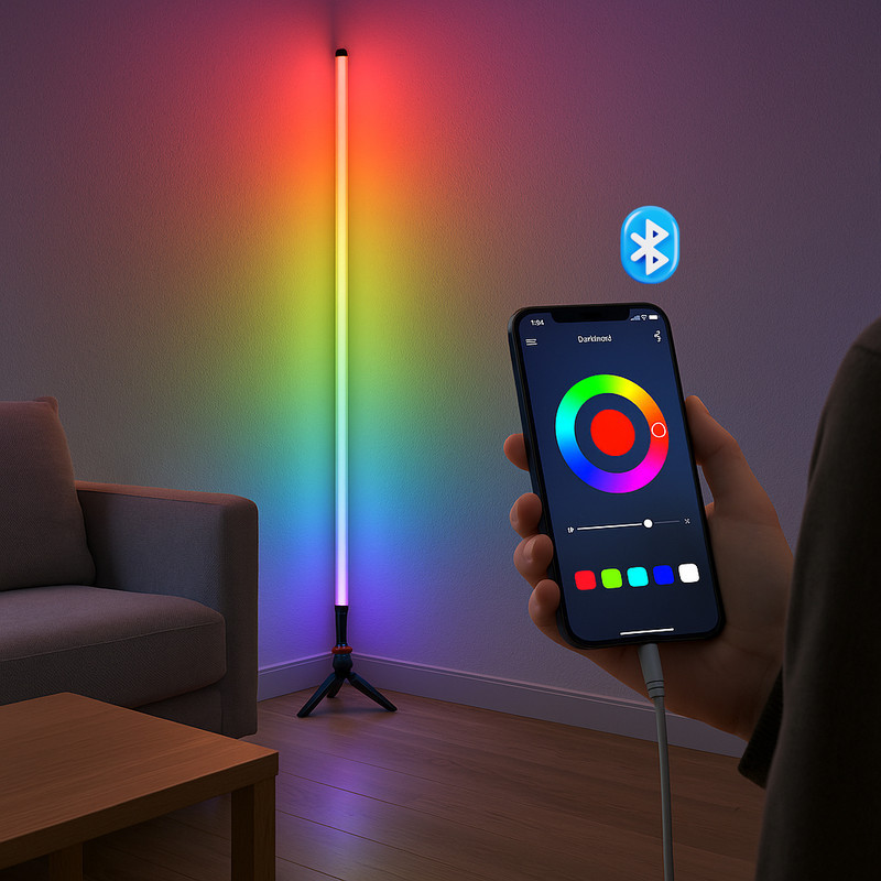 آباژور ایستاده آی لِد مدل کرنرلایت بلوتوثی کد BT-Light-Pro