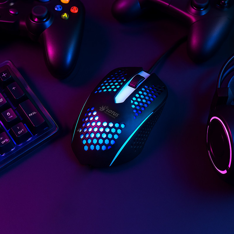 ماوس مخصوص بازی لوتوس مدل RGB-6W کد 2024