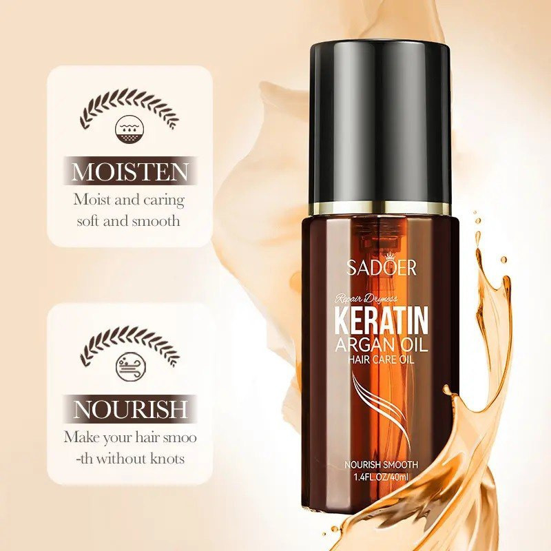 روغن آرگان تقویت کننده مو سادور مدل کراتین مناسب برای موهای آسیب دیده حجم 40 میلی لیتر