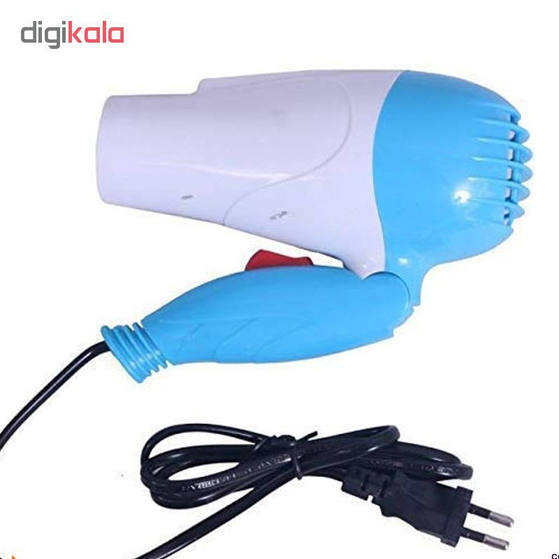 سشوار مسافرتی 1000 وات نووآ مدل NV-1290 کد 104000133، موتور AC، وزن 154 گرم، المنت فلز، با ویژگی پخش یکنواخت گرما