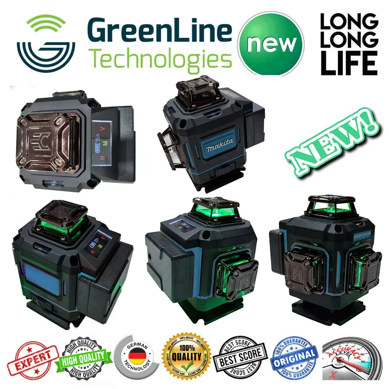 تراز لیزری ماکیتا مدل فوق هوشمند 4 بعدی کد Makita 360-4D - Green Line