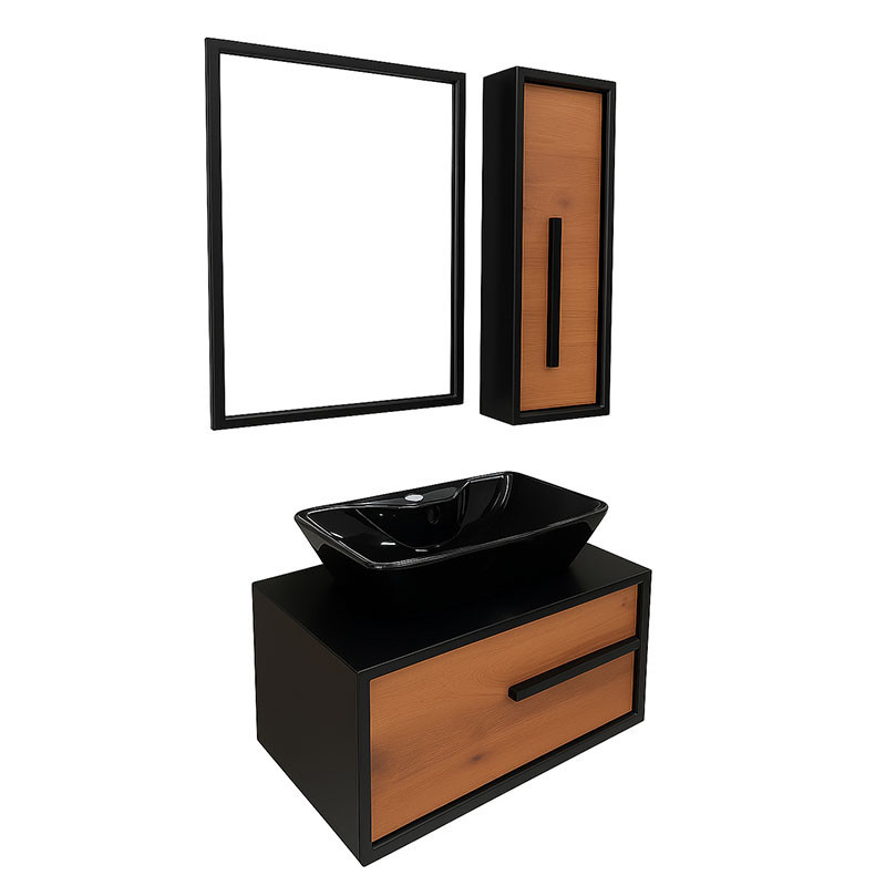 ست کابینت و روشویی مدل لیندا همراه با آینه و باکس