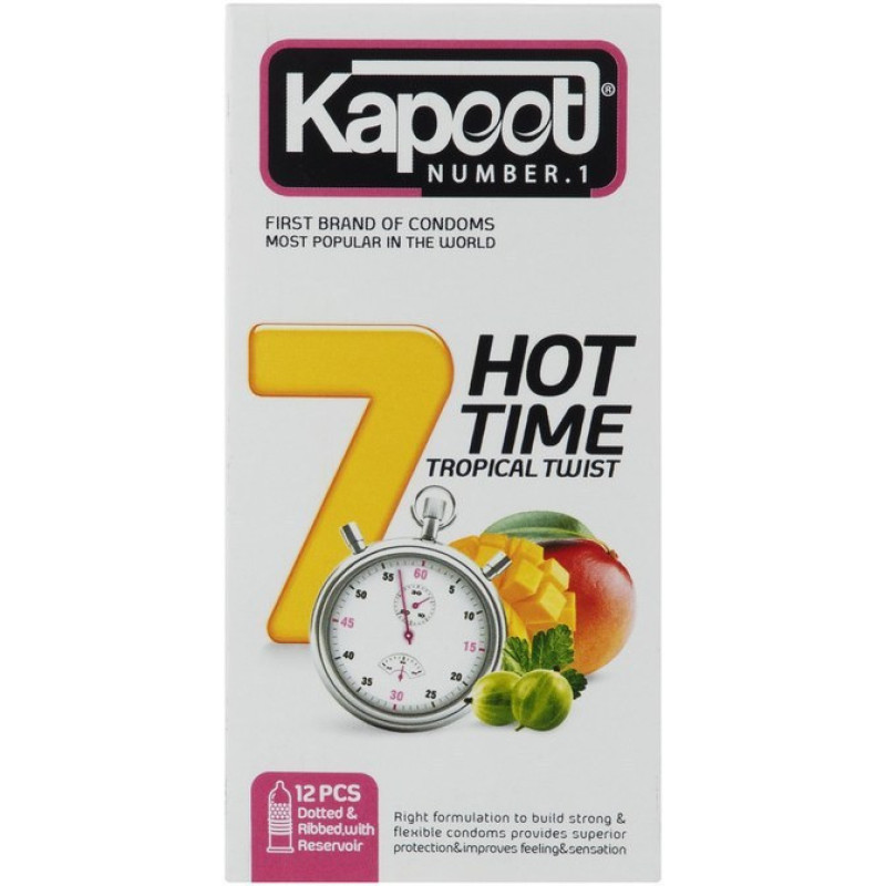 کاندوم تاخیری کاپوت مدل 7COOL TIME بسته 12 عددی به همراه کاندوم تاخیری کاپوت مدل 7HOT TIME بسته 12 عددی