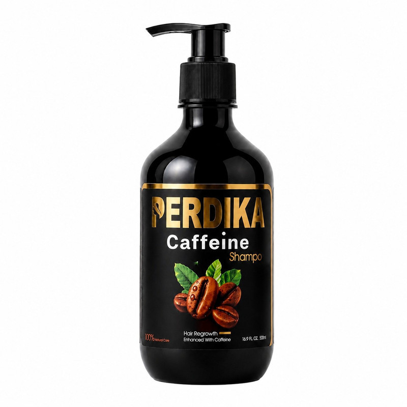 شامپو تقویت‌کننده و ضد ریزش مو پردیکا مدل Caffeine مناسب برای موهای چرب حجم 500 میلی‌لیتر