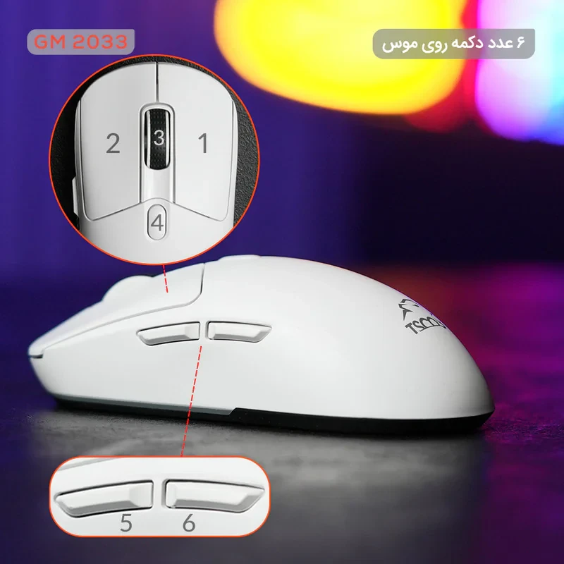 ماوس بی سیم گیمینگ تسکو مدل GM 2033