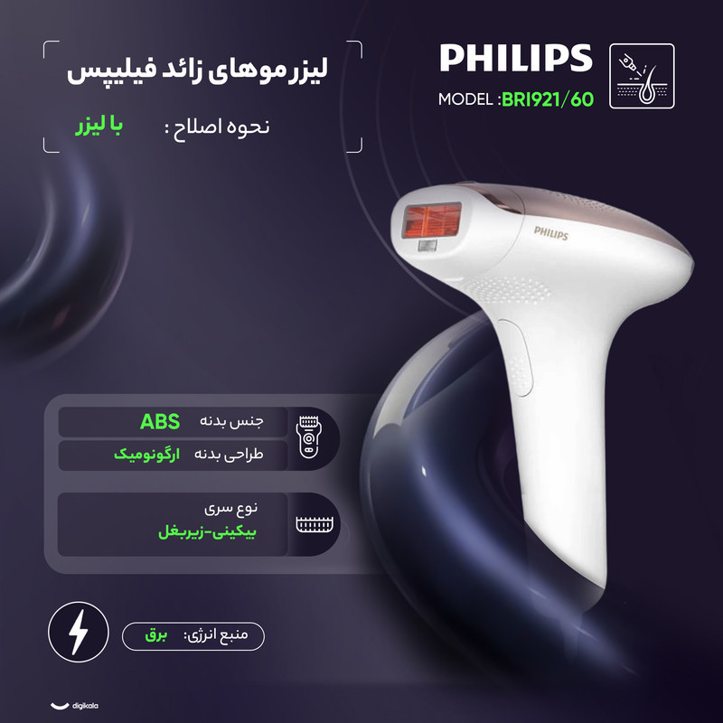 ست لیزر و ماشین اصلاح موی صورت فیلیپس مدل BRI92160