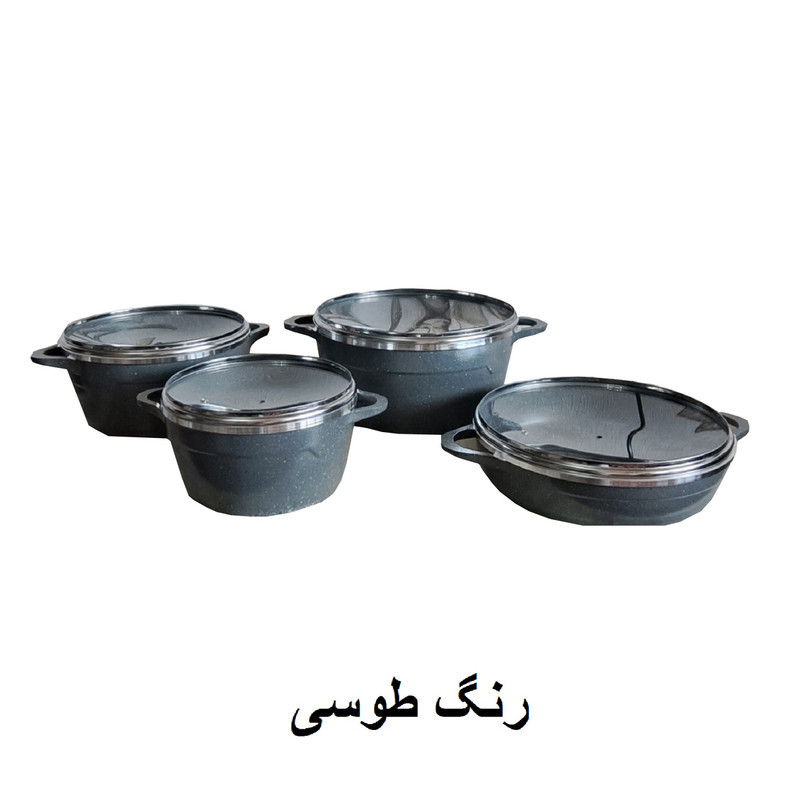 سرویس قابلمه چدنی 8 پارچه لایف استایل مدل BEST