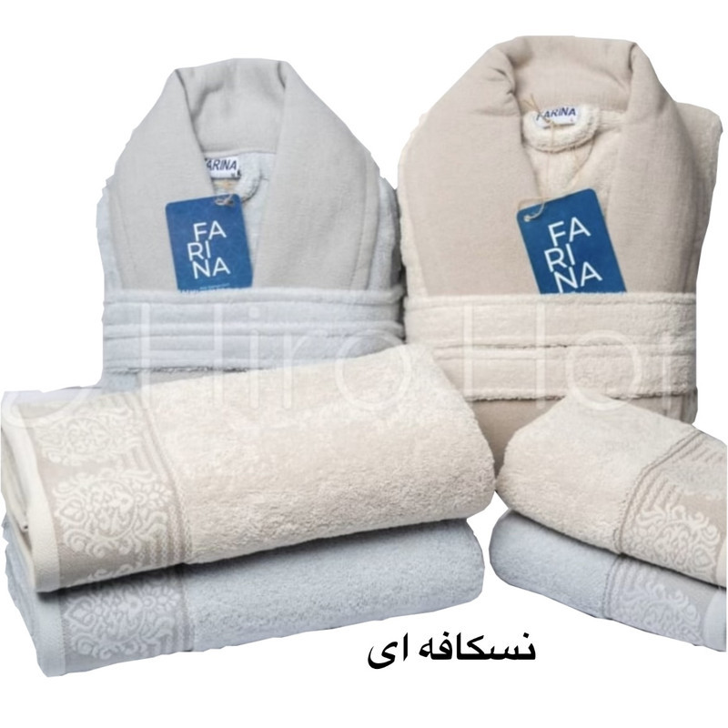 سرویس حوله پالتویی 10 تکه هیرو هوم مدل FARINA