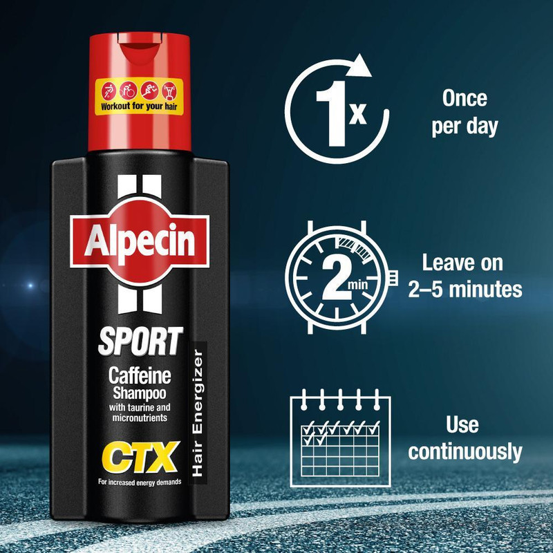 شامپو تقویت کننده مو آلپسین مدل Sport CTX حجم 250 میلی لیتر