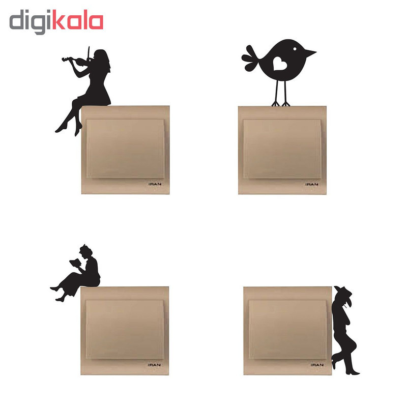 استیکر کلید پریز مدل A52 بسته 4 عددی
