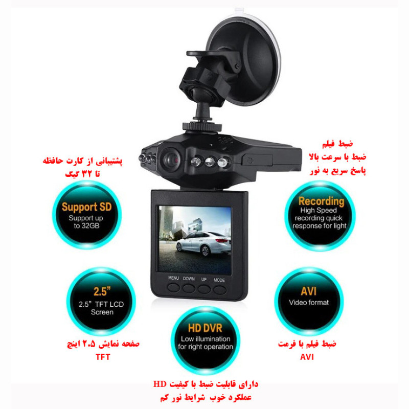 دوربین ثبت وقایع خودرو مدل 1981080P
