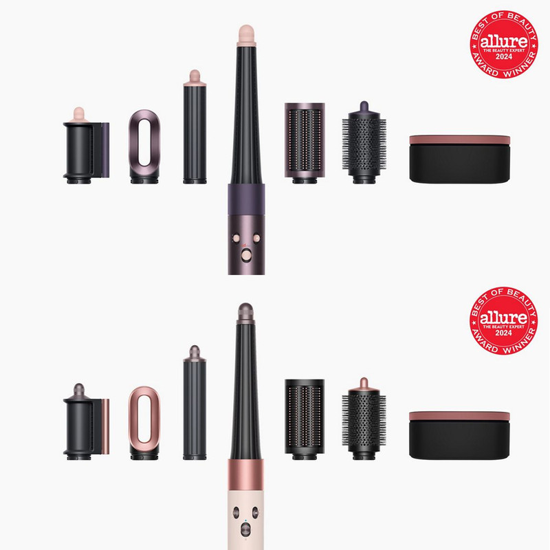 سشوار برس‌دار حالت‌دهنده 1300 وات دایسون مدل Airwrap id HS08 Straight+Wavy، موتور BLDC، وزن 630 گرم، دارای سری شانه‌دار، سری برس‌دار گرد پهن، کیف نگه‌دارنده، خشک‌کن ملایم، متمرکز‌کننده باریک، متمرکز‌کننده پهن با ویژگی فرکنندگی، صاف‌کنندگی، حجم‌دهندگی