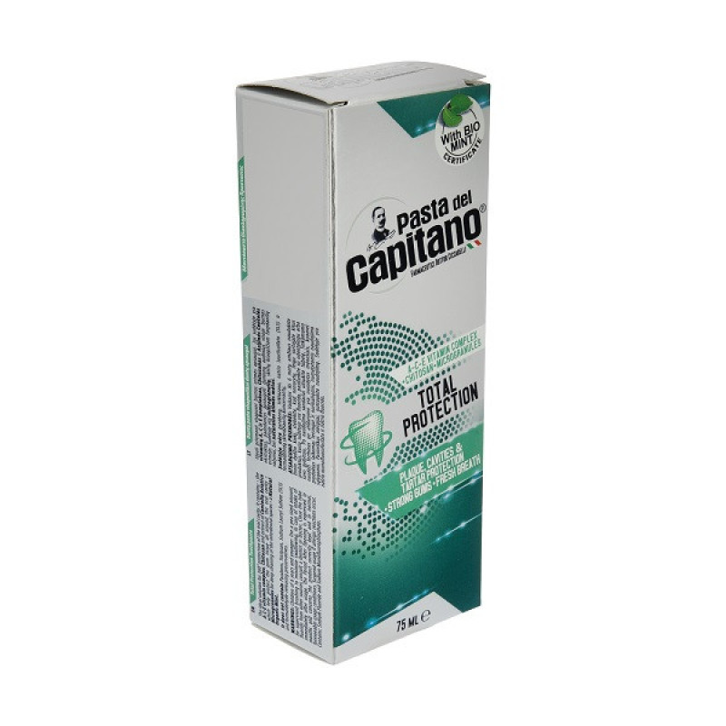 خمیر دندان پاستا دل کاپیتانو مدل Total Protection حجم 75 میلی لیتر بسته 2 عددی