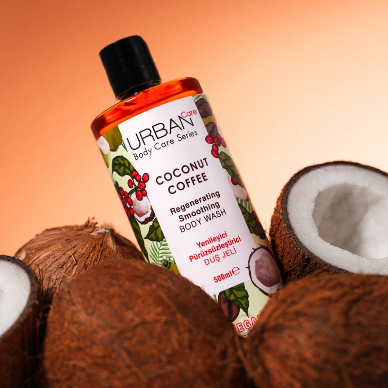 شامپو بدن اربن کر مدل body care با رایحه نارگیل مناسب برای انواع پوست حجم 750 میلی‌لیتر