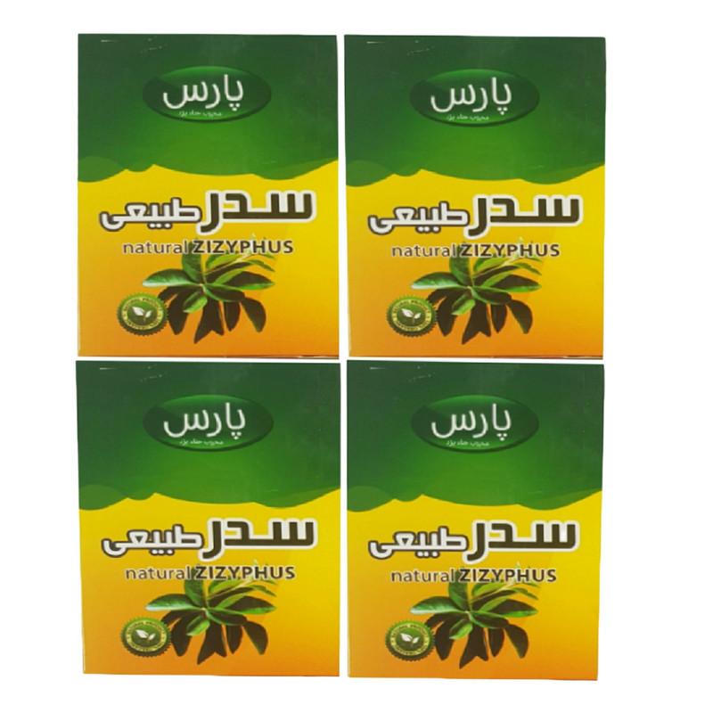 پودر تقویت کننده مو پارس محبوب حناء یزد مدل سدر طبیعی وزن 100 گرم بسته 4 عددی