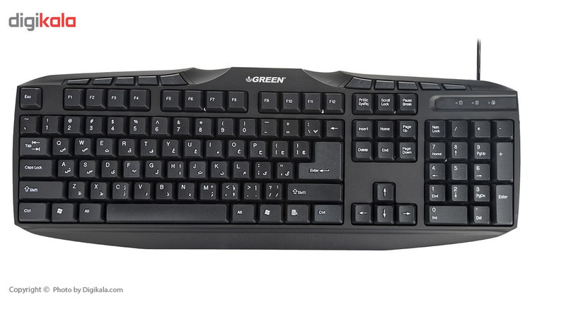 کیبورد و ماوس گرین مدل GKM-305، سوئیچ ممبران، Full-size