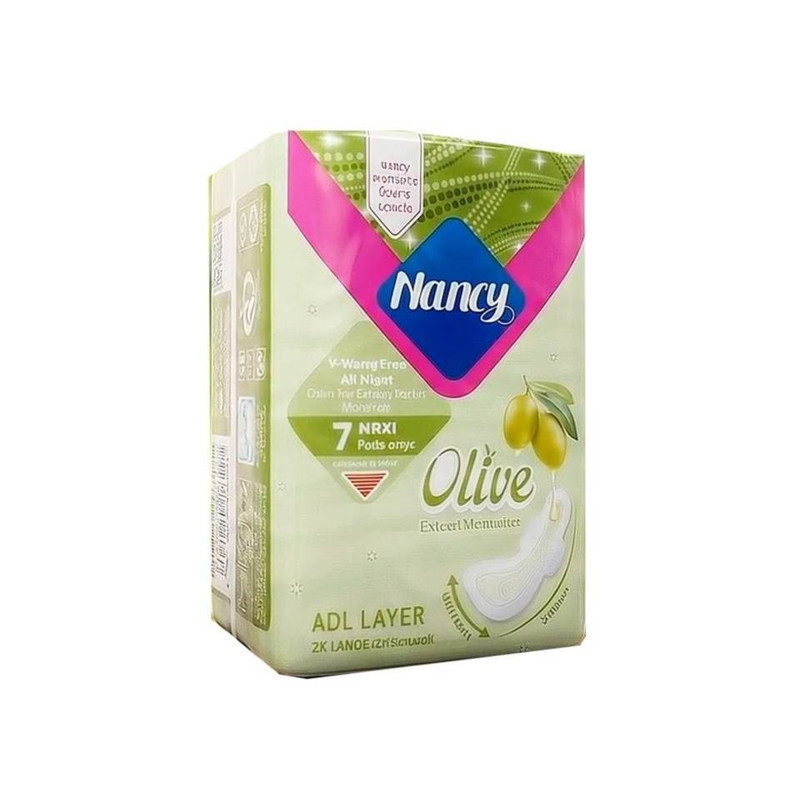 نوار بهداشتی بالدار خیلی نازک ضد حساسیت شب و روز نانسی مدل OLIVE با جذب خیلی خیلی زیاد سایز خیلی خیلی بزرگ مجموعه 2 عددی