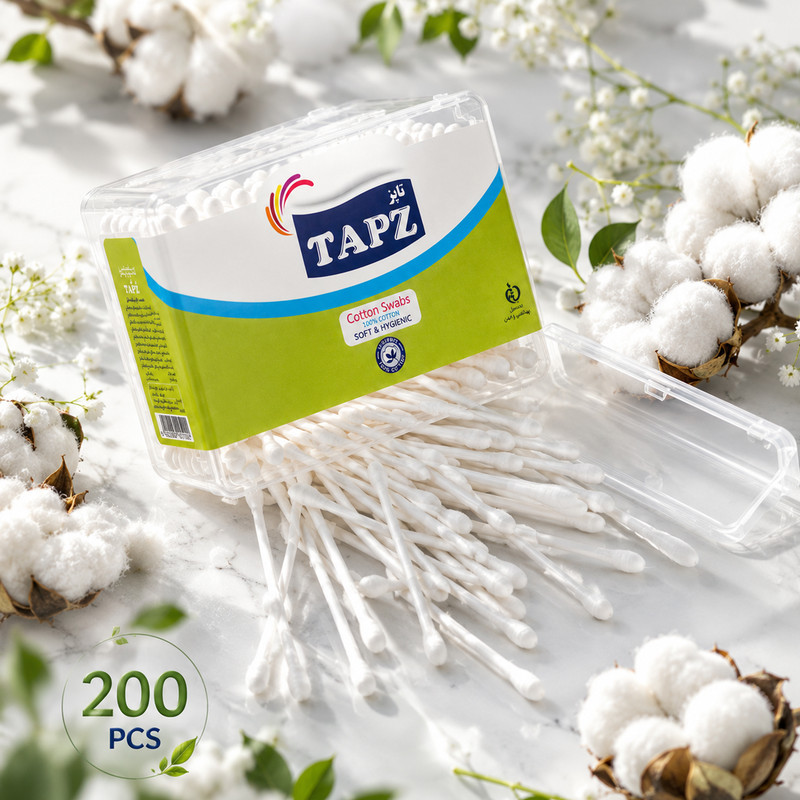 گوش پاک‌کن تاپز مدل Cup12 12 دوازده بسته 200 عددی