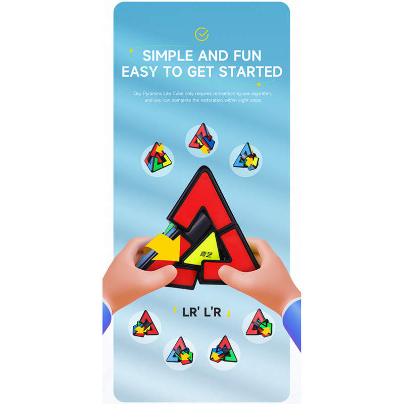 مکعب روبیک چی ای مدل هرم دوقلوی لایت کای وای QY Pyraminx Lite