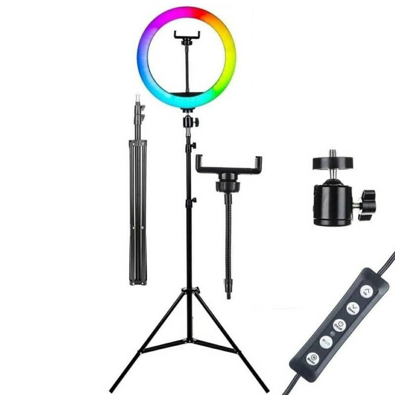 رینگ لایت مدل LJJ-26 RGB-26cm