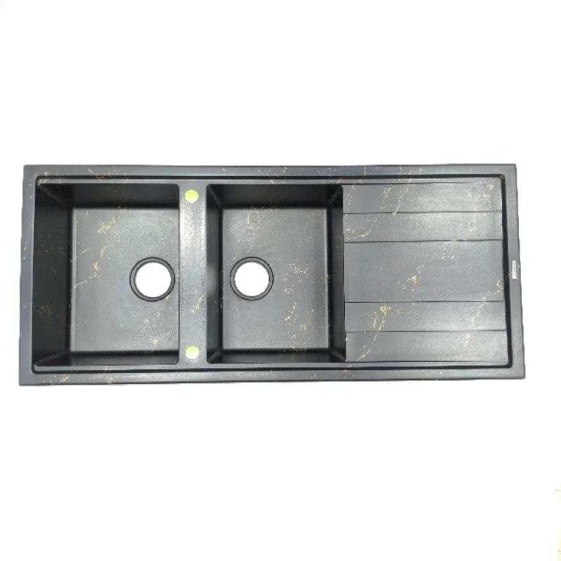 سینک ظرفشویی گرانیت توکار دو لگنه رابیتس مدل R-1002BG