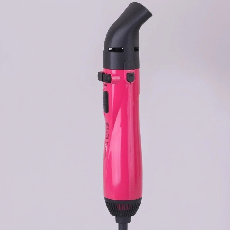 سشوار چرخشی حرفه‌ای انزو پروفیشینال مدل En-746b چهار کاره،با موتور DC، توان 1500 وات، تنظیم دما در سه حالت و سرعت در دو حالت، همراه با سری برس‌دار تخت