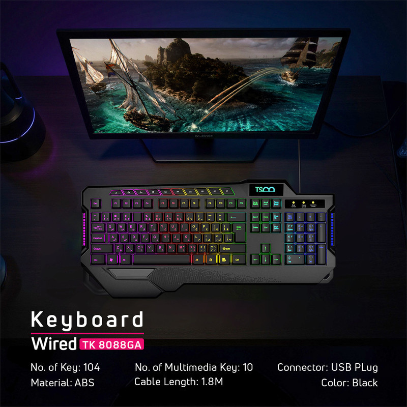 کیبورد تسکو مدل TK 8088GA