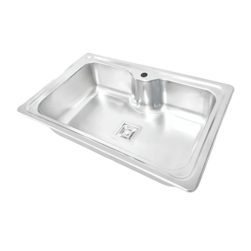 سینک ظرفشویی استیل توکار یک لگنه نگین الماس مدل SA54