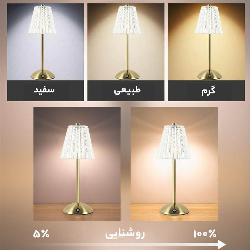 آباژور رومیزی شارژی بی ال مدل کارتل