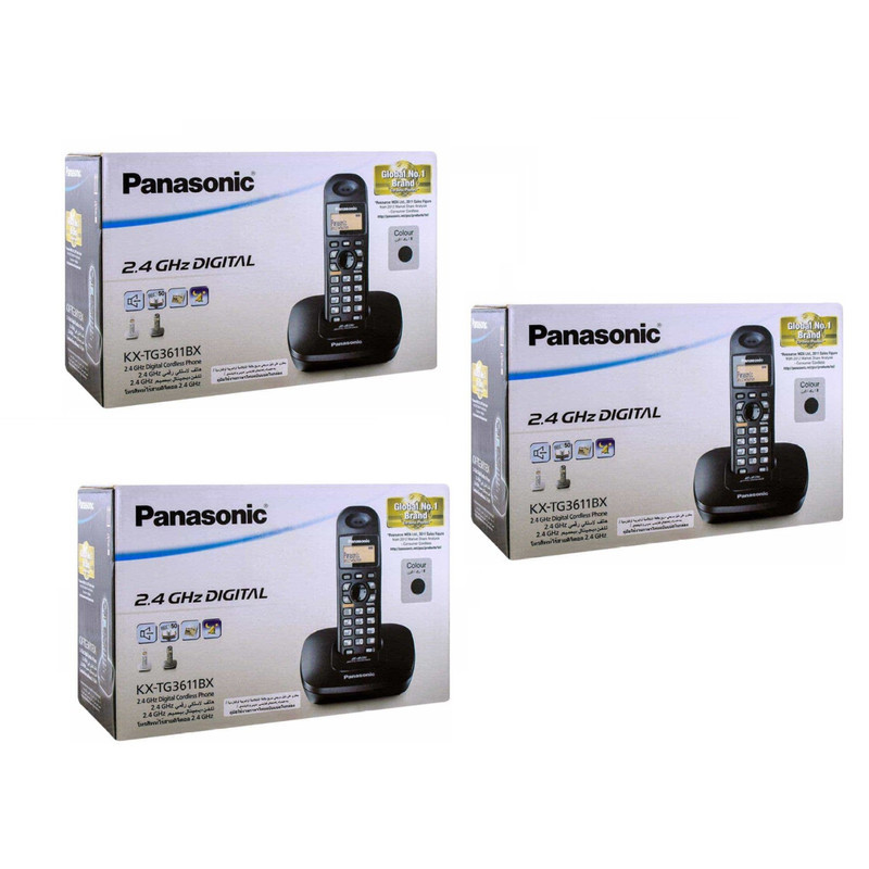 تلفن پاناسونیک مدل KX-TG3611BX بسته 3 عددی