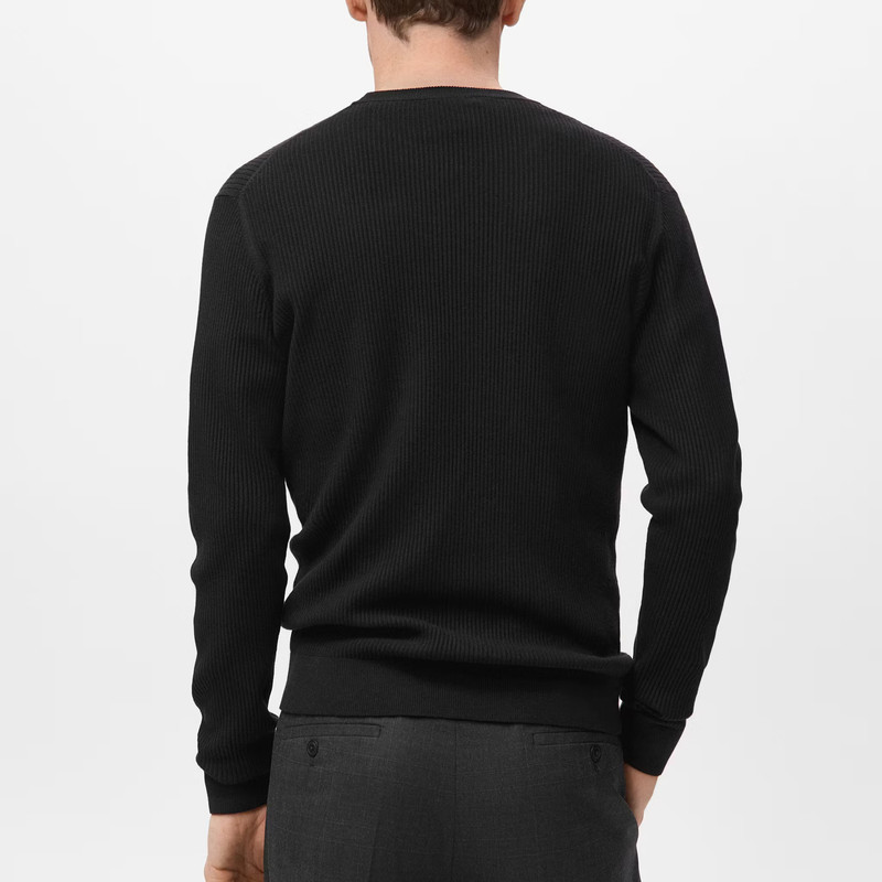 پلیور یقه گرد مردانه مانگو مدل REGULAR FIT COTTON