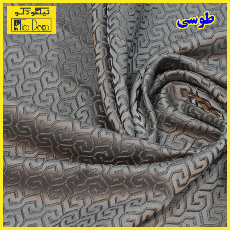 پرده پانچ تیکو دکو مدل ساتن ژاکارت طرحدار ابریشم بافت دار  سایز 280x300 سانتی‌متر