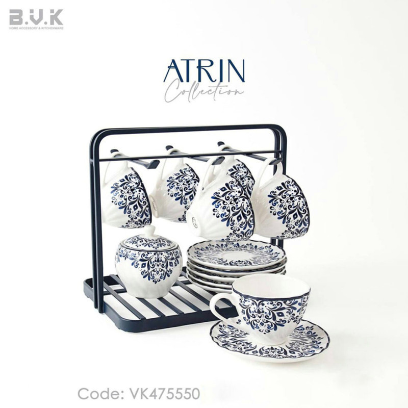 سرویس چای خوری 14 پارچه 6 نفره بی.وی.کی مدل آترین کد TP475550