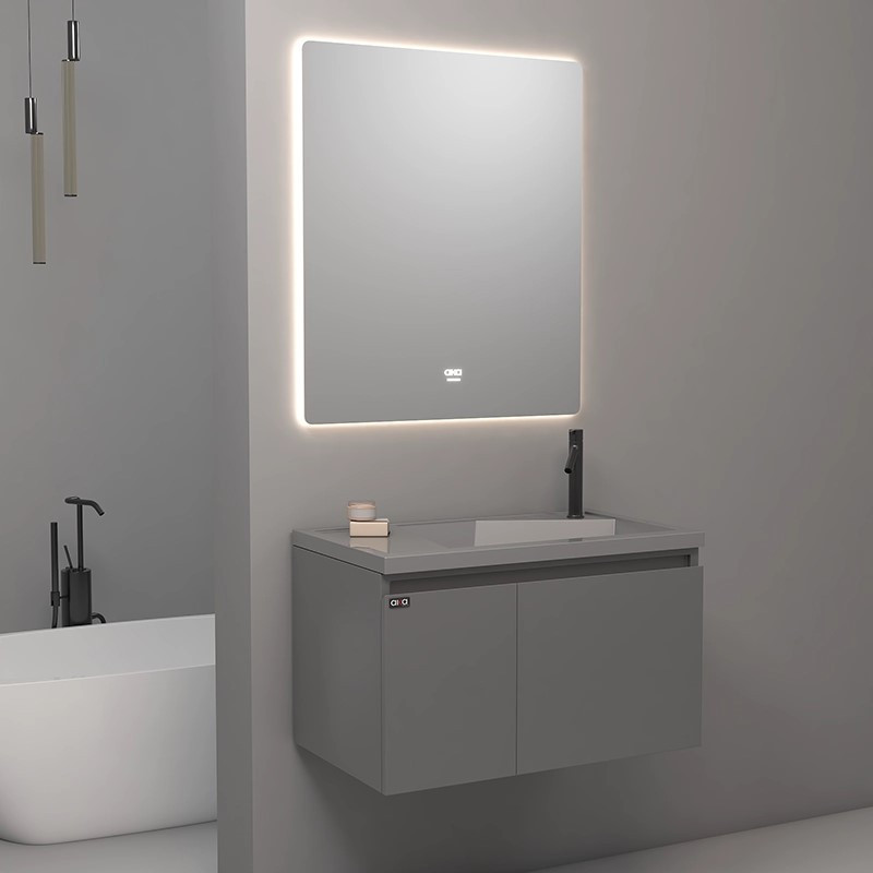 ست کابینت و روشویی آلکا مدل  3070 به همراه آینه بک لایت