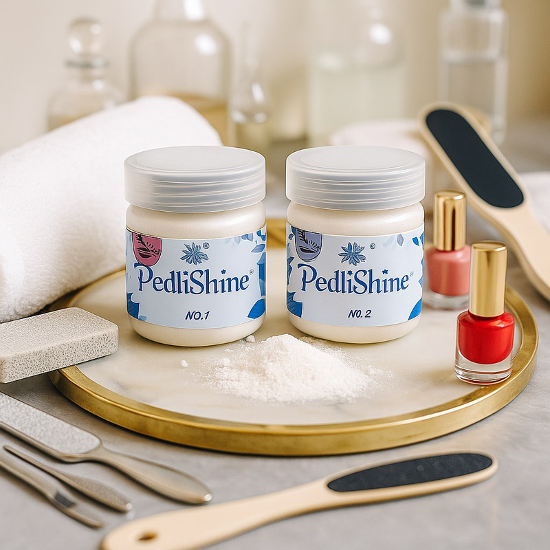 ژل پدیکور پدی شاین مدل Blu1 وزن 90 گرم به همراه پودر حلال پدی شاین مدل Blu1 وزن 125 گرم